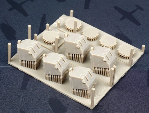 ファイブスターモデル FS350049 1/350 WWII アメリカ海軍 5インチ38口径ツインマウント Mk.32 防水キャンバス無し (5セット)(3Dプリンター製)