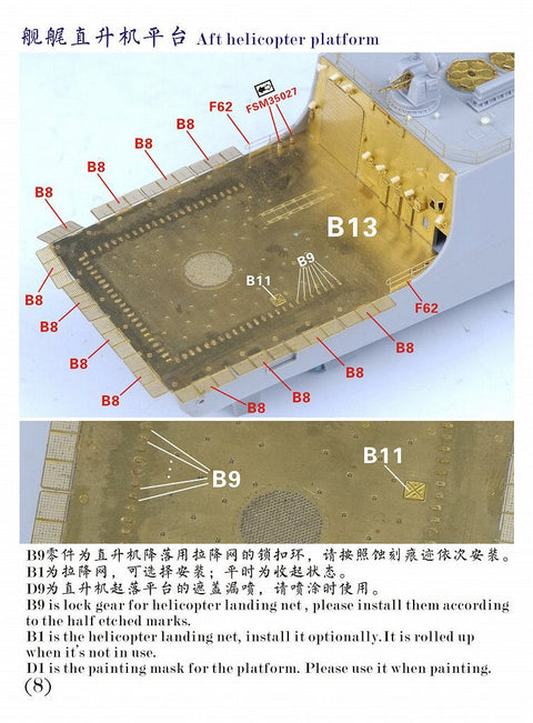 ファイブスターモデル FS350070 1/350 中国海軍 052C型駆逐艦 スーパーアップグレードセット 通常版 (トランぺッター05430用)