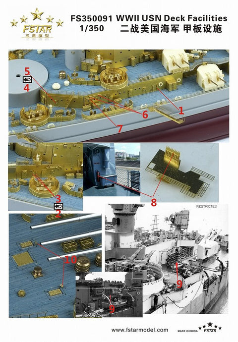 ファイブスターモデル FS350091 1/350 WWII アメリカ海軍 艦艇用 甲板装備