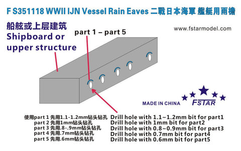 ファイブスターモデル FS351118 1/350 WWII 日本海軍 艦艇用 舷窓庇