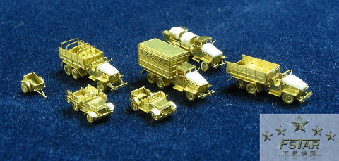ファイブスターモデル FS700002 1/700 アメリカ軍用車輌 トラック&ジープセット