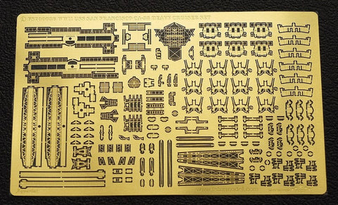 ファイブスターモデル FS700036 1/700 WWII ニュー・オリンズ級重巡洋艦 CA-38 サンフランシスコ用アップグレードスーパーセット(トランぺッター05746 & 05747用)
