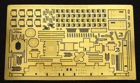 ファイブスターモデル FS700036 1/700 WWII ニュー・オリンズ級重巡洋艦 CA-38 サンフランシスコ用アップグレードスーパーセット(トランぺッター05746 & 05747用)