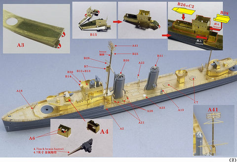 ファイブスターモデル FS700109 1/700 イギリス国海軍 E級駆逐艦 1941用 アップグレードセット(タミヤ 31806 & 31909用)