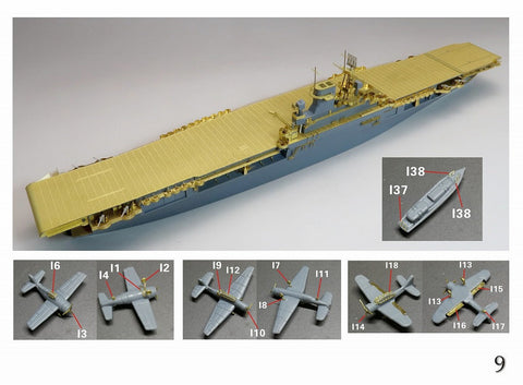 ファイブスターモデル FS700117 1/700 アメリカ海軍 航空母艦 CV-7 ワスプ 1942 アップグレードセット(アオシマ用)