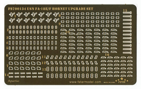 ファイブスターモデル FS700134 1/700 現用 アメリカ海軍 F/A-18E/F スーパーホーネット アップグレードセット(トランぺッター用)