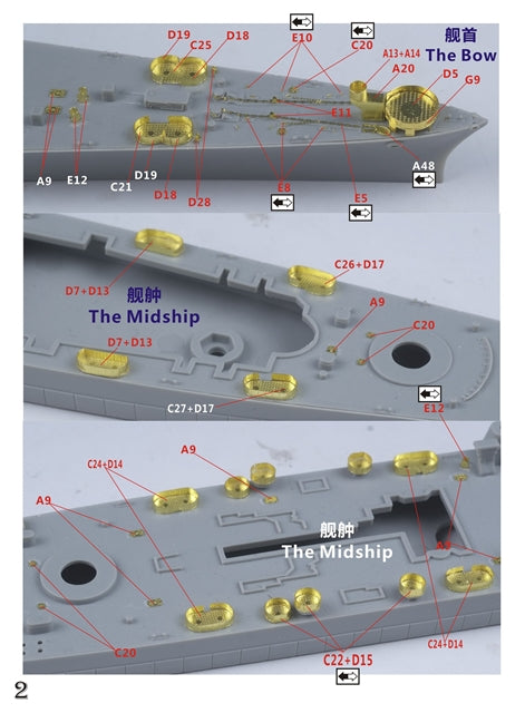 ファイブスターモデル FS700172 1/700 アメリカ海軍 大型巡洋艦 CB-1 アラスカ用アップグレードセット