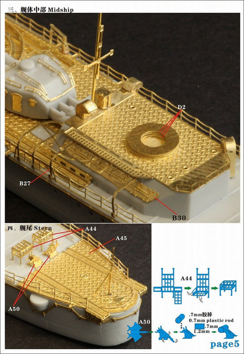 ファイブスターモデル FS710028 1/700 日本海軍 特型駆逐艦II型 綾波 1942用 アップグレードセット