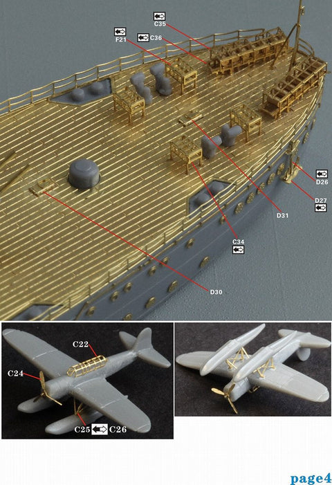 ファイブスターモデル FS710102 1/700 日本海軍 軽巡洋艦 鹿島 アップグレードセット(アオシマ 04542用)