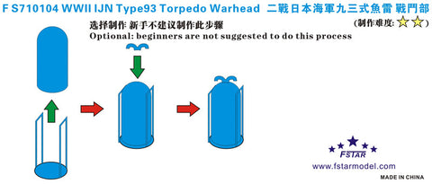ファイブスターモデル FS710104 1/700 日本海軍 九三式酸素魚雷 弾頭部(8個)