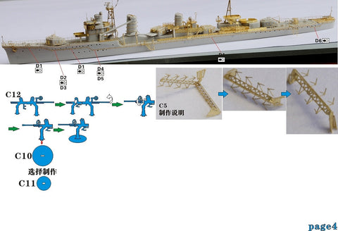 ファイブスターモデル FS710108 1/700 日本海軍 朝潮型駆逐艦 後期型用 アップグレードセット(ピットロードW31 SPW35用)