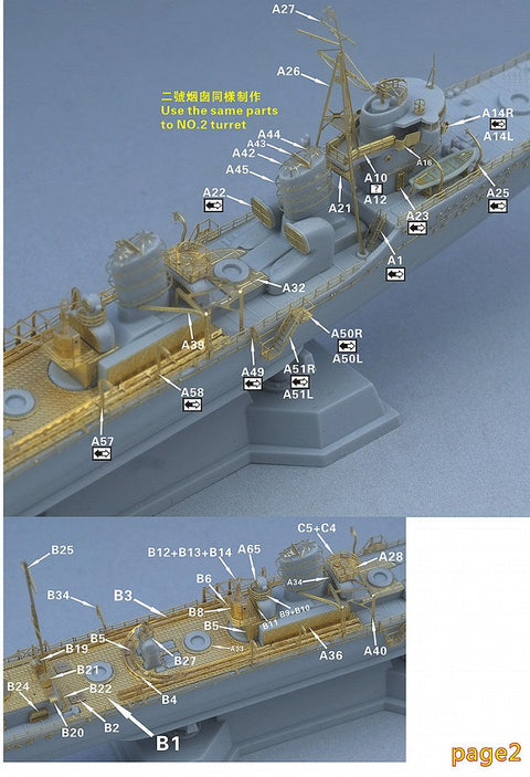 ファイブスターモデル FS710162 1/700 日本海軍 特I型駆逐艦 前期型用 アップグレードセット(ピットロード用)