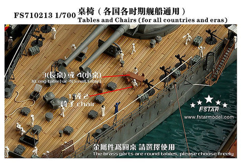 ファイブスターモデル FS710213 1/700 テーブル&椅子 汎用