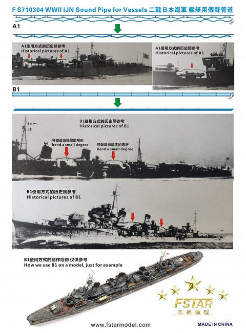 ファイブスターモデル FS710304 1/700 WWII 日本海軍 艦艇用 伝声管