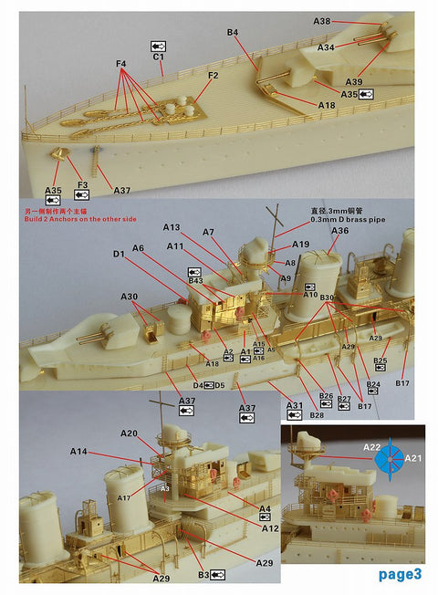 ファイブスターモデル FS720037 1/700 スペイン海軍 プリンシペ・アルフォンソ級軽巡洋艦 リベルタ レジンキット