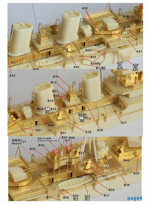 ファイブスターモデル FS720037 1/700 スペイン海軍 プリンシペ・アルフォンソ級軽巡洋艦 リベルタ レジンキット