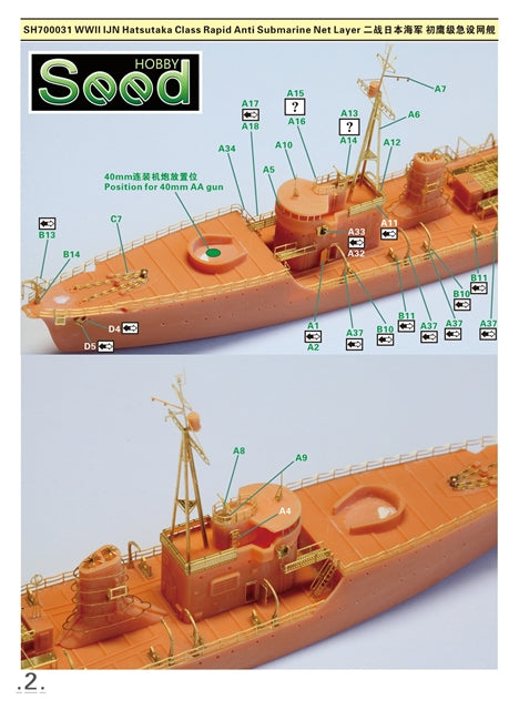 ファイブスターモデル 1/700 SH700031)WWII 日本海軍 急設網艦 初鷹 3Dプリントモデル キット
