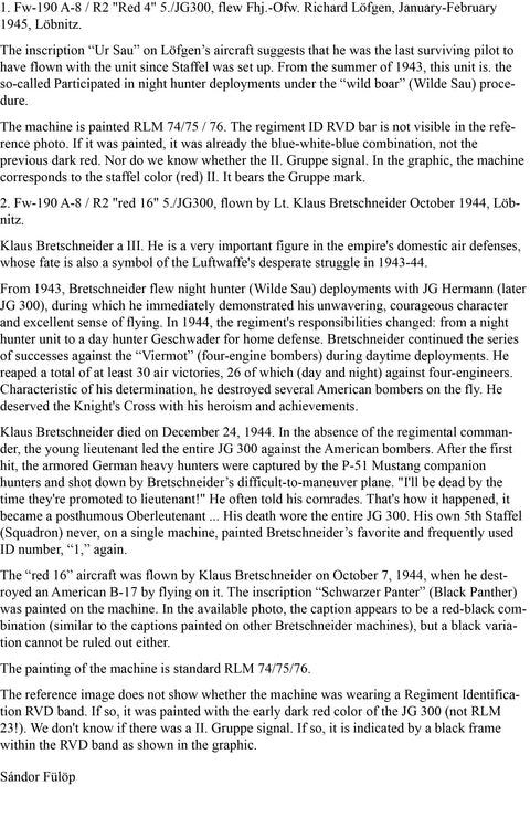 HADモデル 32039 1/32 Fw 190 A-8/R2 デカールシート