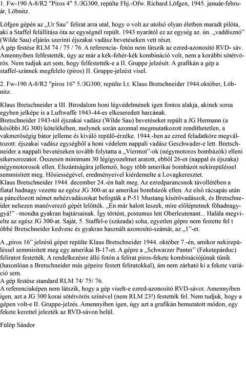 HADモデル 32039 1/32 Fw 190 A-8/R2 デカールシート