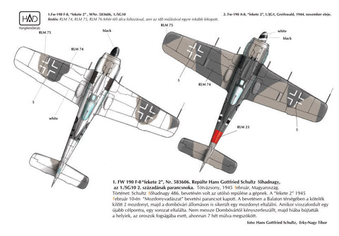 HADモデル 32043 1/32 FW-190 F-8（ブラック2）デカールシート
