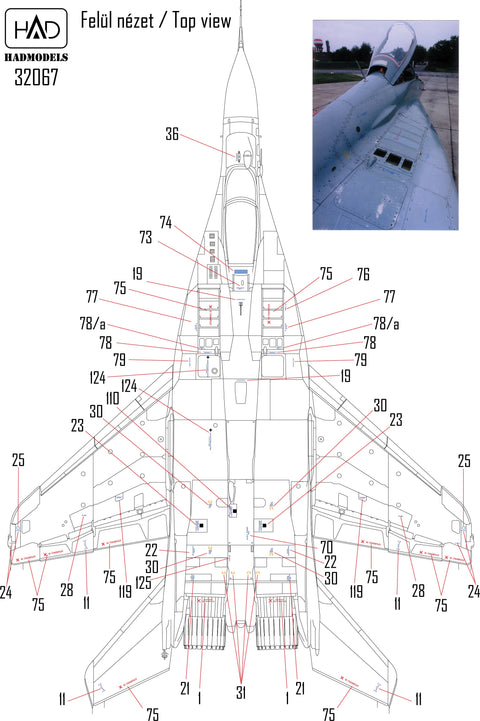 HADモデル 32067 1/32 MiG-29 ロシア ステンシル ダブルデカールシート