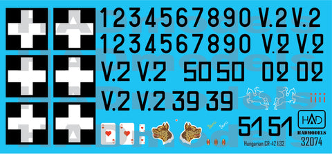 HADモデル 32074 1/32 CR-42 ハンガリー空軍 十字章付き ICM キット