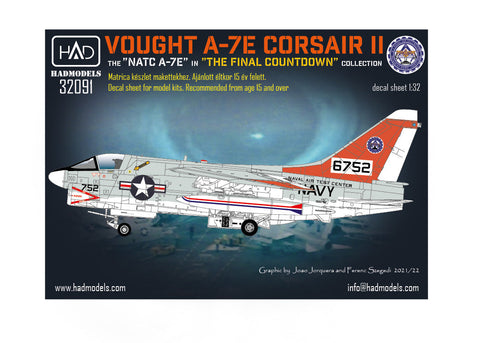 HADモデル 32091 1/32 A-7E アメリカ海軍航空試験センター「最後のコパントダウン」デカールシート