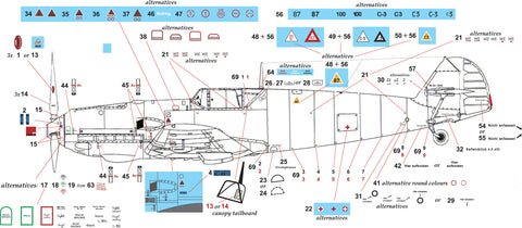 HADモデル 48153 1/48 Bf 109 E フルステンシルマトリカ