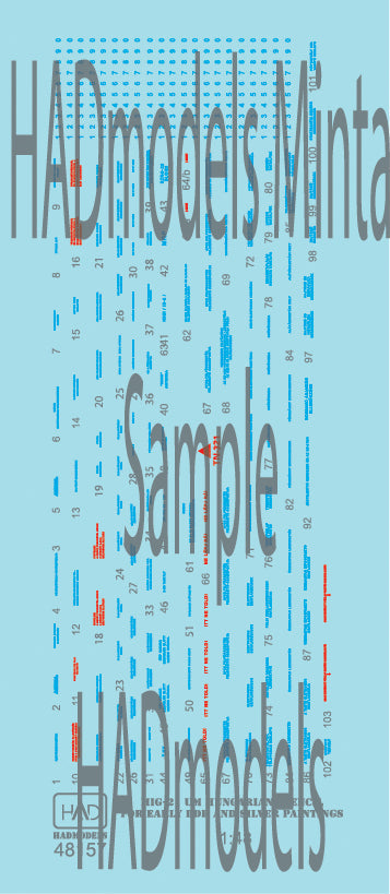 HADモデル 48157 1/48 MiG-21 UM HUnAF DDR用ステンシルとシルバー塗装デカールシート