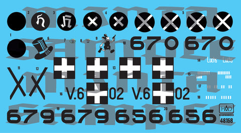 HADモデル 48168 1/48 Bf 109 B/D デカール