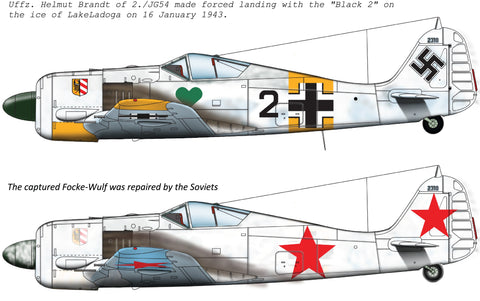 HADモデル 48179 1/48 FW 190 A-4（ブラック2 JG54; + ソ連鹵獲塗装）デカールシート