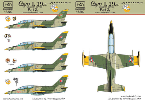 HADモデル 48202 1/48 エアロ L-39 ZO ハンガリー パート 2 デカール シート