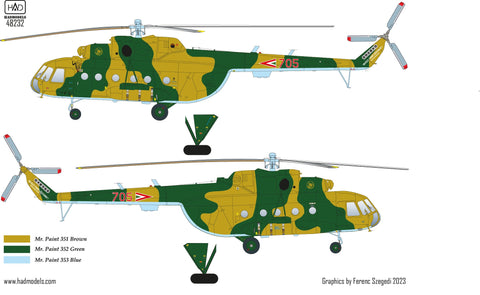 HADモデル 48232 1/48 Mi-17 デカールシート