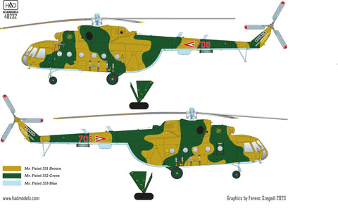 HADモデル 48232 1/48 Mi-17 デカールシート
