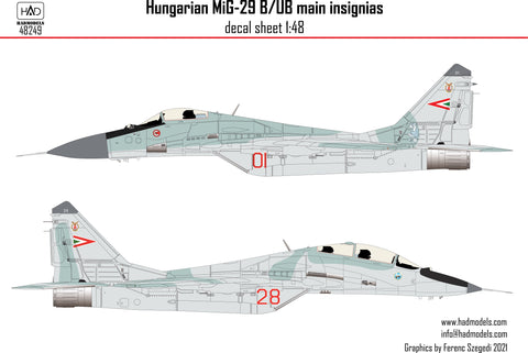 HADモデル 48249 1/48 MiG-29 B/UB デカールシート