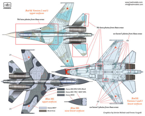 HADモデル 72160 1/72 Su-27 フランカーB デカールシート