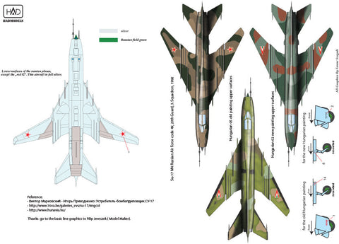 HADモデル 72172 1/72 Su-17/22 デカールシート