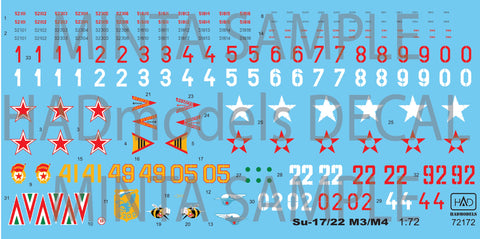 HADモデル 72172 1/72 Su-17/22 デカールシート