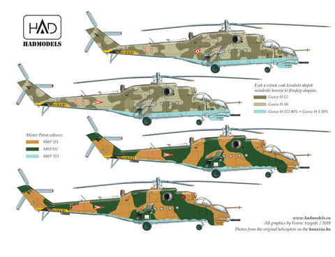 HADモデル 72193 1/72 Mi-24V ハンガリー軍用デカールシート