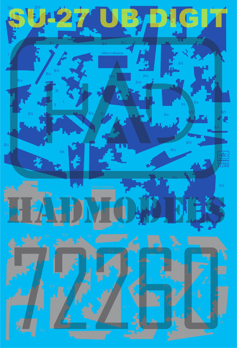 HADモデル 72260 1/72 Su-27 UB ウクライナ デジタル迷彩 デカールシート