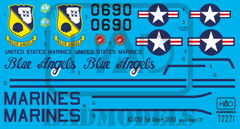 HADモデル 72271 1/72 KC-130F ファットアルバート 0690 デカールシート