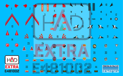HADモデル E481002 1/48 F-14A ヘルメット＆ドレス縫製マーキング EXTENDED版デカールシート