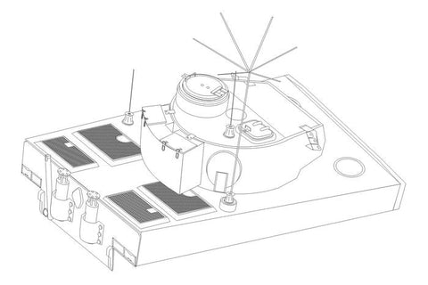 ハウラー HLH72073 1/72 ドイツ 戦車用 星形アンテナ