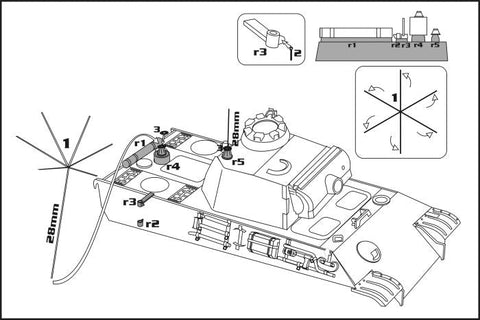 ハウラー HLX48071 1/48 パンサー 指揮戦車改造セット