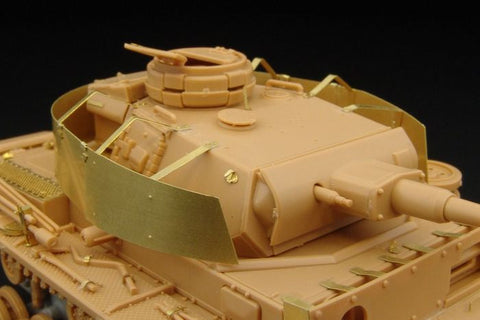 ハウラー HLX48200 1/48 III号戦車 砲塔シュルツェン エッチングパーツ(タミヤ用)