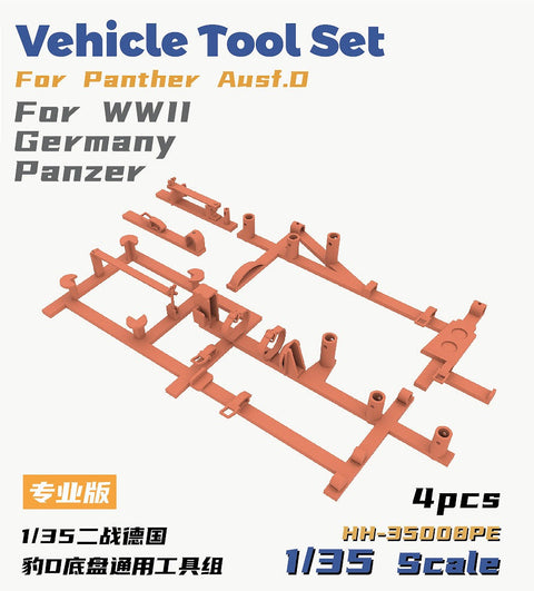 ヘビーホビー HH-35008PE 1/35 WWII ドイツ パンサーD型 車載工具用ブラケットセット