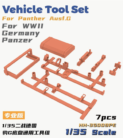 ヘビーホビー HH-35009PE 1/35 WWII ドイツ パンサーG型 車載工具用ブラケットセット