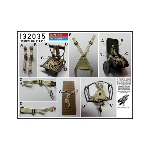 HGW 132035 1/32 ハインケル He 111P + シート シートベルト resin parts included | レベル用