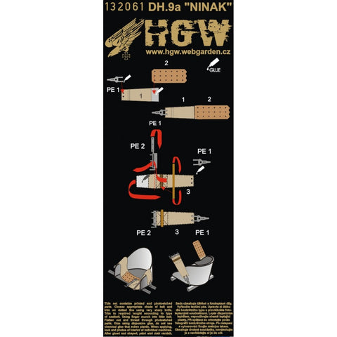 HGW 132061 1/32 エアコー DH.9a ナイナック シートベルト ２セット | ウイングナットウイングス用