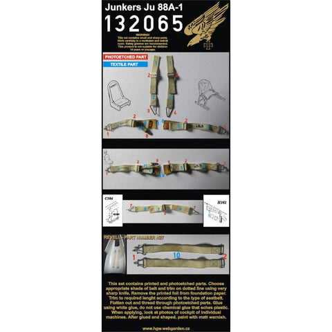 HGW 132065 1/32 ユンカース Ju 88A-1 シートベルト レベル